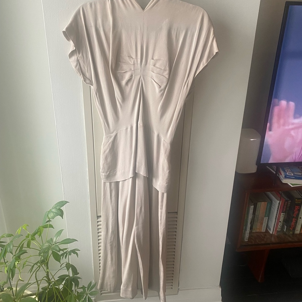 Elegant Cream Maxi Dress